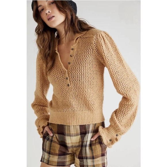 We The Free Sweaters - Free People Camel Pullover Sweater NWT